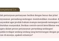 Inilah Kunci Jawaban PKN Kelas 10 Halaman 108 Kurikulum Merdeka Uji Kompetensi 2.4, Hierarki Perundang-Undangan