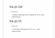 Kata “Kapitil” Resmi Masuk KBBI, Ini Arti dan Cara Pakainya