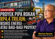 Proyek Pipa Rokan Rp4,4 Triliun: Bisnis Energi atau Bagi-Bagi Proyek?