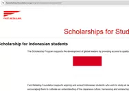 Siap-siap! Beasiswa Fast Retailing Foundation 2026, Dibuka Tanggal 1 Juli