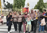 Sapa Warga di Car Free Day, Polantas Ditlantas Polda Riau Gaungkan Budaya Tertib Berlalu Lintas