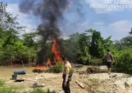 Dari Call Center 110, Polres Kuansing Musnahkan 4 Unit PETI di Sungai Kuantan