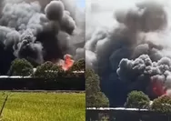 Kebakaran Besar Landa Kawasan Pabrik Triplek di Kuningan, Damkar-TNI Masih Berupaya Padamkan Api