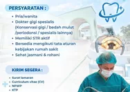 Lowongan Dokter Gigi Spesialis di Rumah Sakit St. Carolus Borromeus Kupang, Cek Syarat dan Cara Daftar