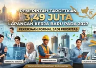 Pemerintah Targetkan 3,49 Juta Lapangan Kerja Baru pada 2027, Pekerjaan Formal Jadi Prioritas