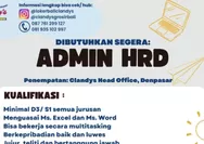 Clandys Bali Buka Lowongan Admin HRD, Lulusan D3/S1 Semua Jurusan Bisa Melamar