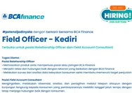 Anak Fresh Graduate, Sini Dulu! BCA Finance Kediri Buka Lowongan Kerja