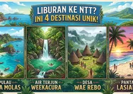 Mau Liburan ke NTT? Ini 4 Destinasi Wisata dengan Pemandangan Alam hingga Budaya yang Unik