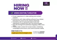 Suka Edit Video? Joopium Technologies Buka Lowongan Video Editor/Creator, Daftar Sebelum 10 Oktober