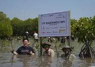 Selamatkan Ancaman Abrasi dan Banjir Rob, EIGER Wanadri dan Puluhan Siswa serta Warga Tanam 10.000 Mangrove di Mayangan Pantura Subang