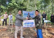 PNM Cabang Garut Tanam 3.000 Pohon Sengon di Kawasan Perkebunan  Ponpes Safinatul Faizin