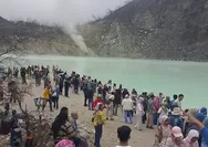 Destinasi Wisata Kawah Putih Jadi Primadona Libur Akhir Pekan, Wisata Alam Gunung Patuha Dipadati