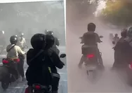 Truk Terguling di Jalur Jogja-Wonosari Bikin Jalanan Putih, Jarak Pandang Terganggu Akibat Debu Pekat Kapur