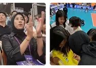Bukan Bertanding, Megawati Hangestri Justru Bikin Penggemar Voli Korea Heboh Saat Muncul di Tribun