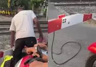 Viral Pria Rusak Palang Pintu KA di Sleman, KAI Lapor Polisi dan Terduga Pelaku Diamankan