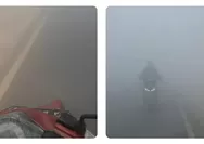 Kabut Asap Karhutla Bikin Jarak Pandang di Kalsel Menipis, Pengendara Saling Bunyikan Klakson 