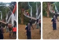 Jembatan Gantung Pongpet Pangandaran Ambruk Usai Diresmikan, Bupati Citra Pitriyami Ikut Terjatuh