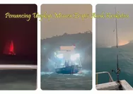 Ombak Mendadak Besar, Pemancing Ungkap Momen Mencekam Saat Saksikan Erupsi Gunung Anak Krakatau di Selat Sunda