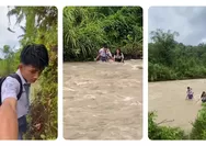 Viral Siswa Pedalaman Nias Terjang Arus Sungai Demi Sekolah, Jalan Licin dan Hujan Tak Menghentikan Langkahnya