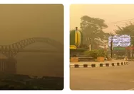 Langit Kuning Selimuti Barito Utara, Kabut Asap Karhutla di Kalimantan Tengah Ganggu Aktivitas Warga