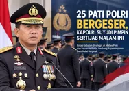 25 Pati Polri Bergeser, Kapolri Suyudi Ario Seto Pimpin Sertijab, Sejumlah Kapolda Ikut Berganti