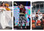 Agnez Mo Tampil Beda di MotoGP Mandalika 2026, Gaun Putih Berubah Jadi Biker Look saat Bawakan Coke Bottle