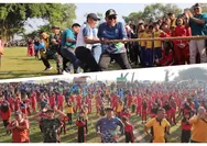 Lestarikan Budaya Olahraga Tradisional, Pj Bupati Jombang Tarik Tambang Vs Kades di Plandaan