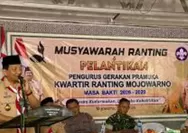 Sekda Jombang Lantik Pengurus Kwarran Pramuka Mojowarno Masa Bakti 2026–2029