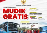 Program Mudik Gratis Nataru dari Gubernur Sulsel Siapkan 7 Armada Bus Bagi 250 Penumpang, Ini Rutenya