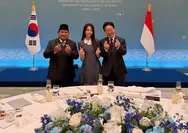 Momen Prabowo Bertemu Carmen Hearts2Hearts, Kompak Lakukan Simbol Jari Hati