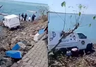 Terperosok ke Area Bibir Pantai, Kecelakaan Mobil MBG di Madura Mendadak Viral di Medsos