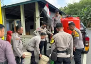 Di Tengah Kemarau, Patroli Napoleon Presisi Polsek Siantan Hadir Salurkan Air Bersih untuk Warga