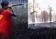 Remaja Palangka Raya Viral Padamkan Karhutla Pakai Kostum Superman, Dapat Apresiasi Menhut