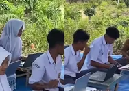 Tuai Keprihatinan Sekaligus Dukungan dari Warganet, Viral Video Siswa SMP di Sumbar Harus Ujian TKA di Bukit: Anak-anak Hebat