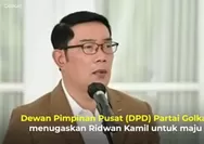 Ridwan Kamil Santer Jadi Calon Tunggal Golkar di Pilkada Jabar, Batal ke Jakarta?