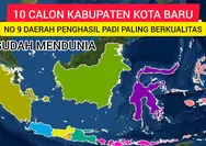 10 Calon Kabupaten Kota Baru di Indonesia, No 9 Penghasil Padi Paling Berkualitas yang Mendunia