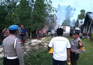 Si Jago Merah Hanguskan Rumah di Melonguane Timur, Personel Polres Talaud Bergerak Sigap