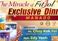 The Miracle of Fitsol Exclusive Dinner Hadir di Manado, Hadirkan Trainer Internasional