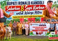 Bupati Ronald Kandoli Tebar Kepedulian Idul Adha, 8 Sapi Kurban untuk Masjid di Mitra