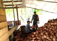 Babinsa Desa Bulude Jalin Silaturahmi dan Dukung Hasil Pertanian Bersama Petani Kelapa