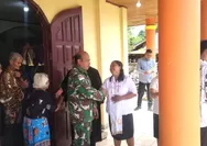 Babinsa Koramil 04/rainis ikut Ibadah Minggu di Gereja Jemaat Zaitun Perangen