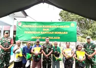 Wujud Nyata Manunggal TNI-Rakyat: Kodim 1312/Talaud Hadirkan Layanan Kesehatan Gratis dan Bantuan Sembako untuk Warga Desa Ambela