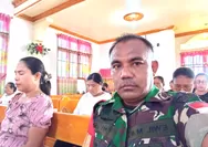 Babinsa Hadir dan Mengikuti Ibadah bersama Warga Jemaat di Wilayah Binaan