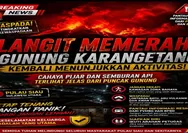 Langit Memerah, Gunung Karangetang Kembali Tunjukkan Aktivitas: Warga Diimbau Tetap Waspada