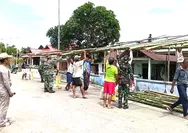 Jadi Solusi, Babinsa Ikut Kerja Bakti Bantu Warga Didesa Binaan
