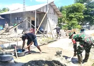 Babinsa Koramil-04/Rainis Bersama Warga Laksanakan Kerja Bakti