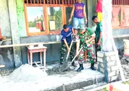 Babinsa Dampingi Renovasi Gedung SMK-7 Dapihe Guna Ciptakan Lingkungan Sekolah Yang Nyaman