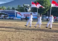 Kick Off HUT ke-81 RI di Bitung, Wali Kota Hengky Honandar Lepas Merdeka Fun Walk dan Serahkan Merah Putih