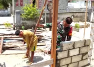 Karya Bakti Skala Besar Babinsa Koramil 04/Rainis Bantu Dalam Giat Rehab RTLH