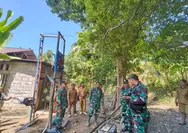 Kasiter Korem 131/Santiago Tinjau Pembangunan Dua Titik Sumur Bor Karya Bakti Skala Besar
